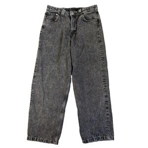 H&M Boys 16 Faded Black Baggy Pants Urban Streetwear Skater Loose Adjustible